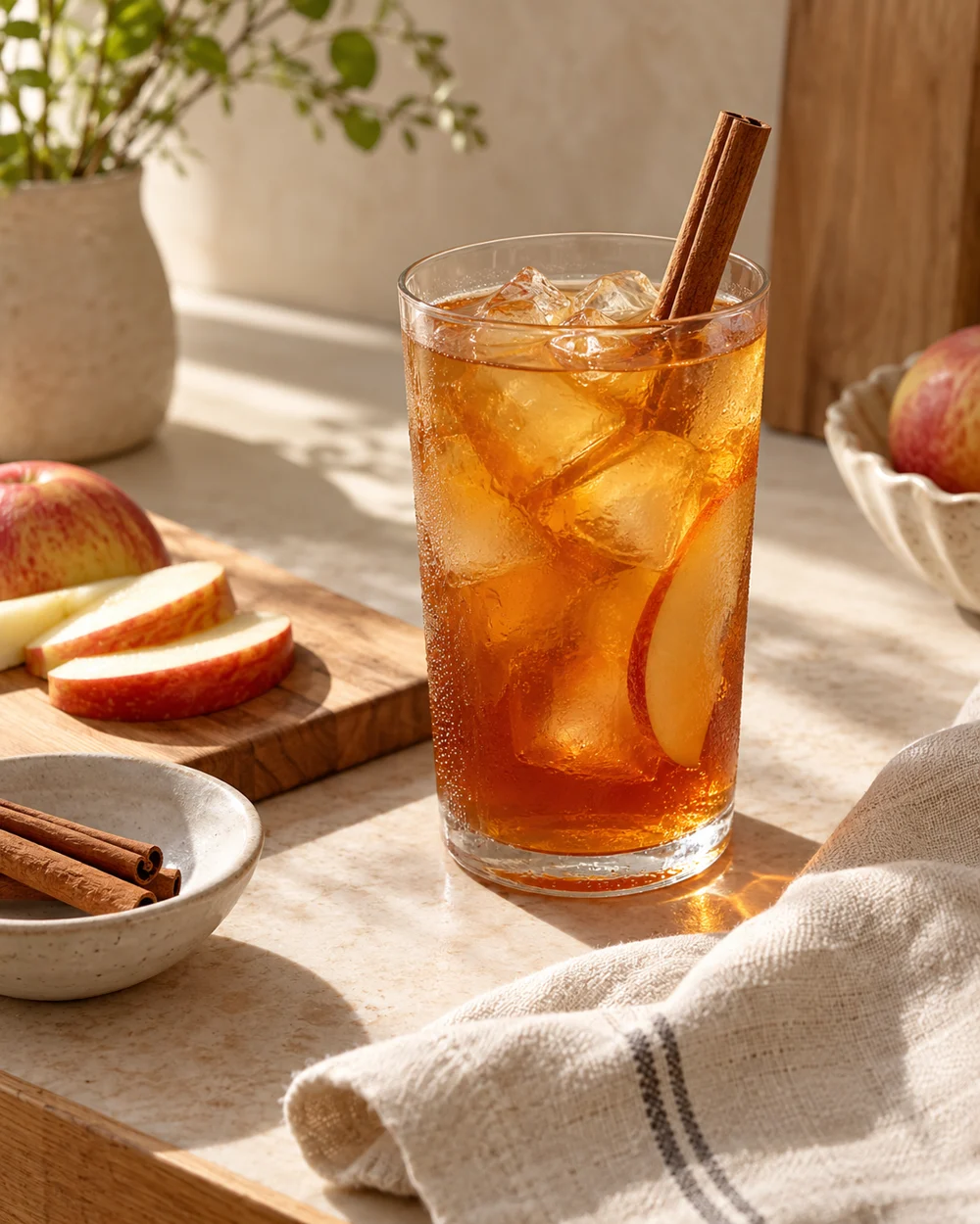 Apple Cinnamon Iced Tea — AI-generated editorial illustration