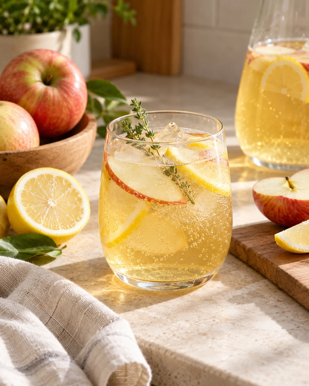 Apple Lemon Sparkler — AI-generated editorial illustration