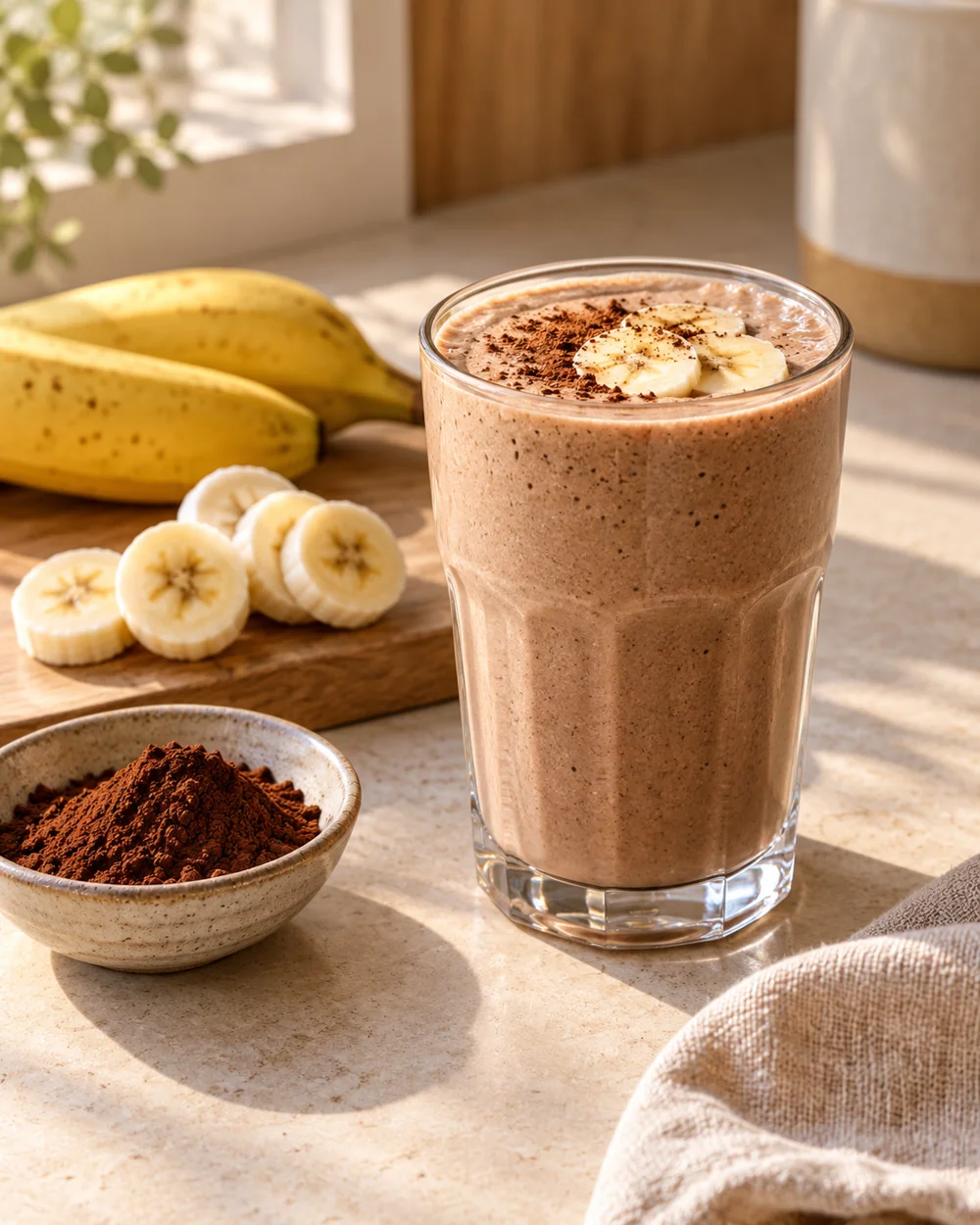 Banana Carob Oat Drink — AI-generated editorial illustration