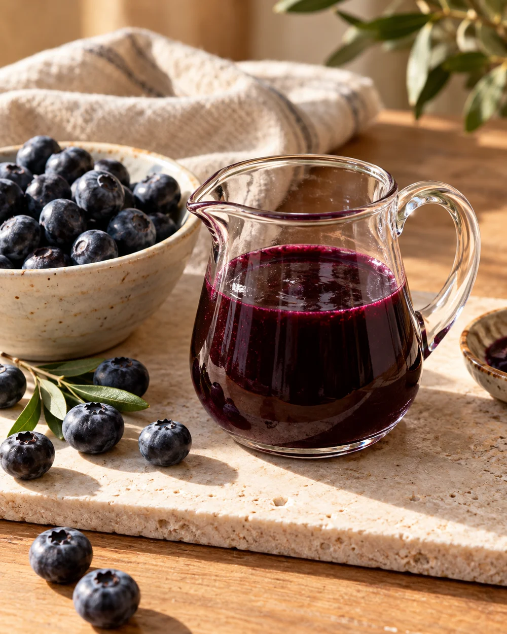Small-Batch Blueberry Coffee Syrup — AI-generated editorial illustration