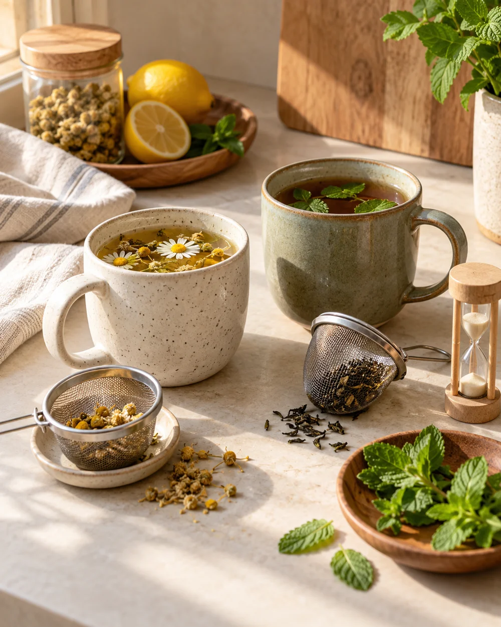 Brew Two Small Tea Portions Without Combining Leaves — AI-generated editorial illustration