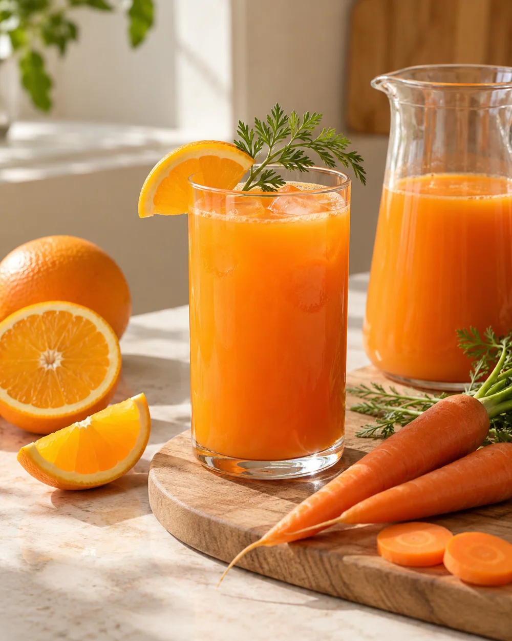 Carrot Orange Juice Dilution — AI-generated editorial illustration