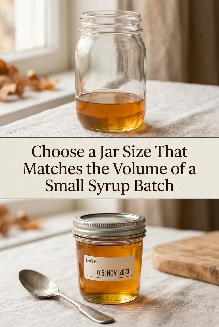 Choose a Jar Size That Matches the Volume of a Small Syrup Batch — AI-generated editorial illustration