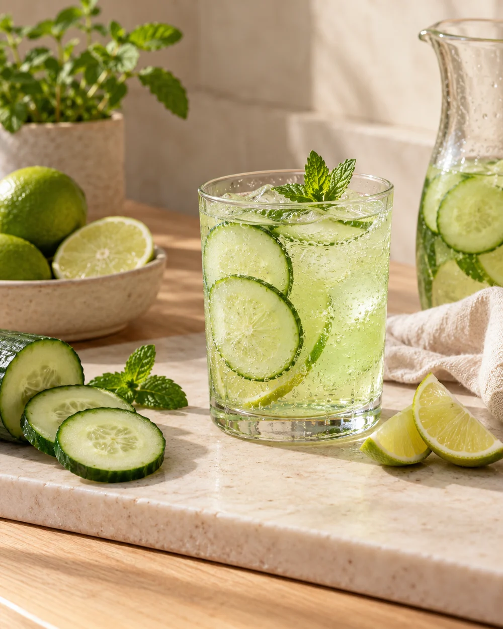 Cucumber Lime Soda — AI-generated editorial illustration