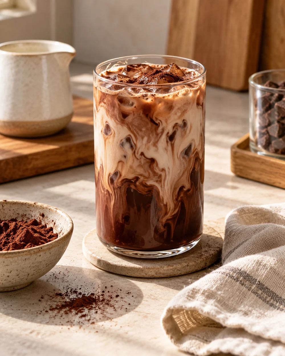 Representative AI-generated espresso-and-cocoa category illustration