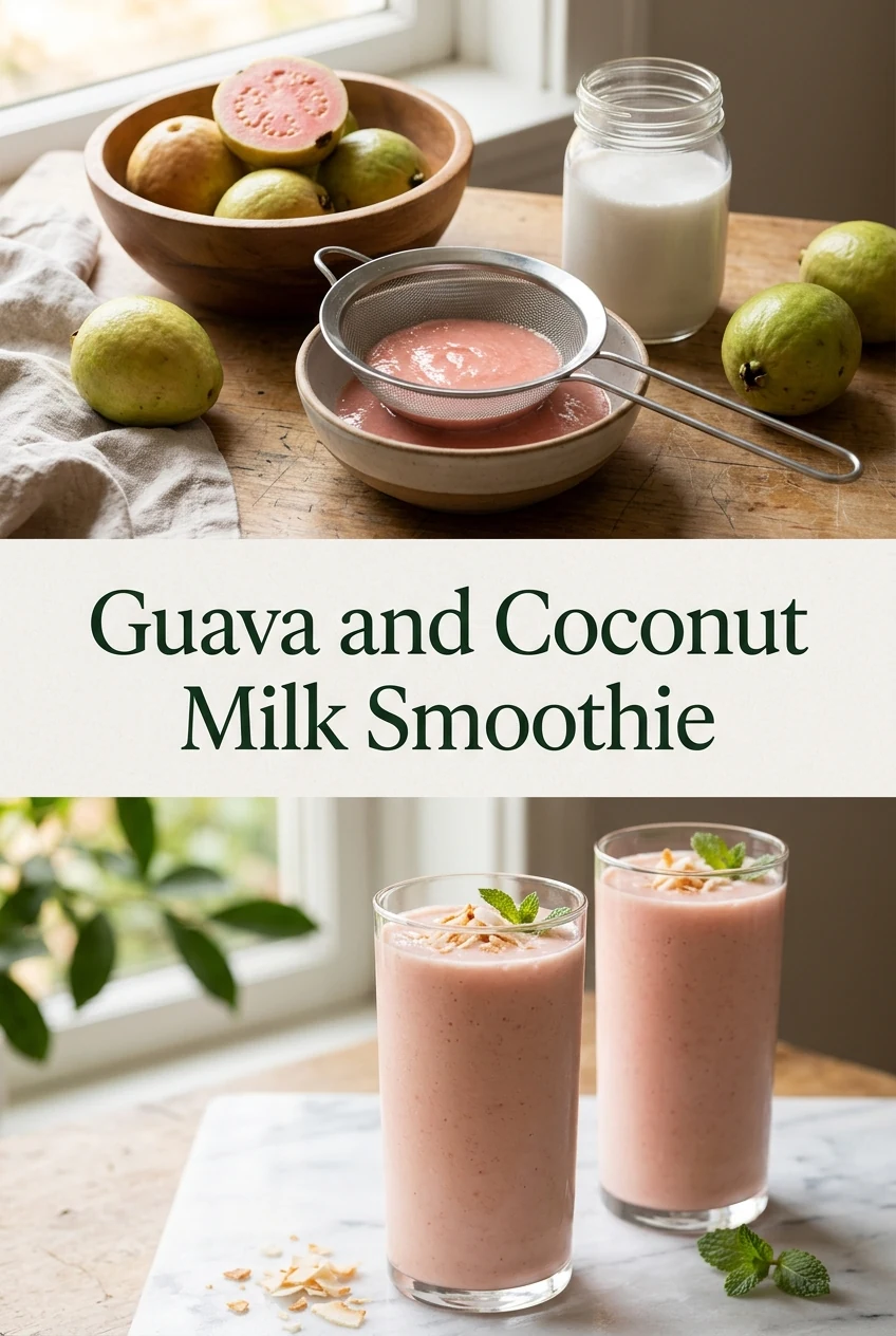 Guava and Coconut Milk Smoothie — AI-generated editorial illustration