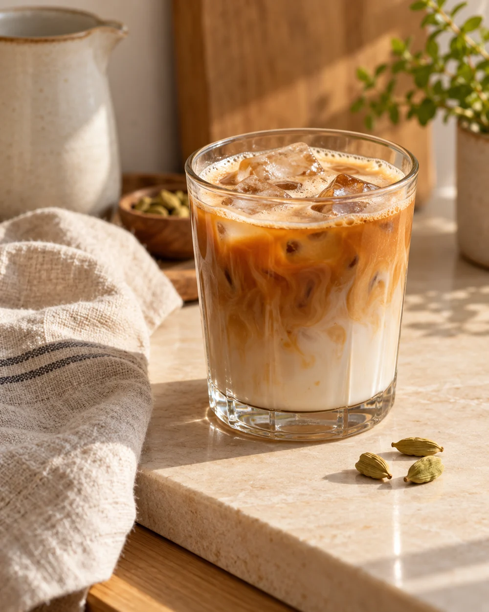 Iced Cardamom Latte — AI-generated editorial illustration