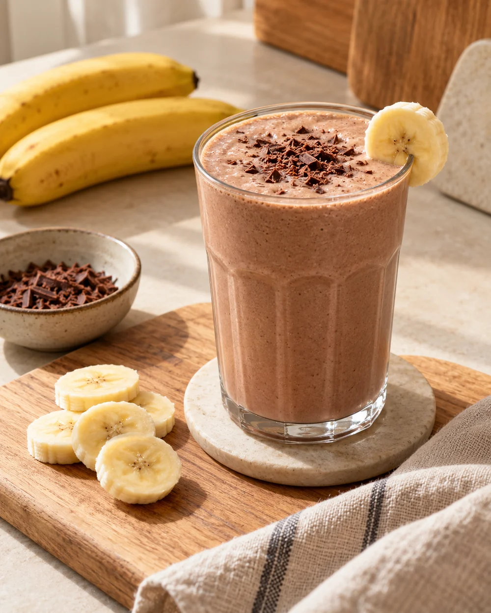 Iced Chocolate Banana Milk — AI-generated editorial illustration