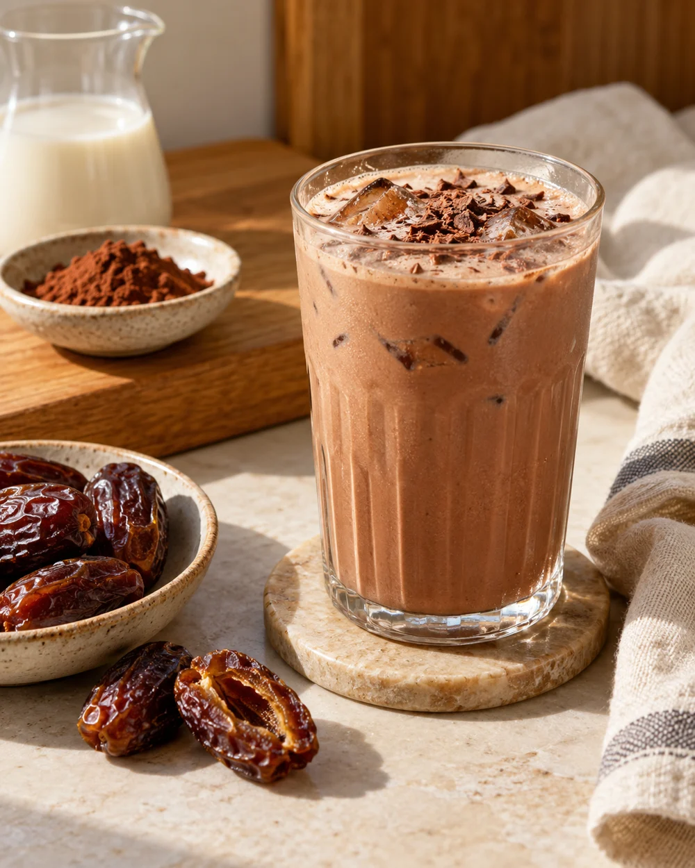 Iced Date Cocoa — AI-generated editorial illustration