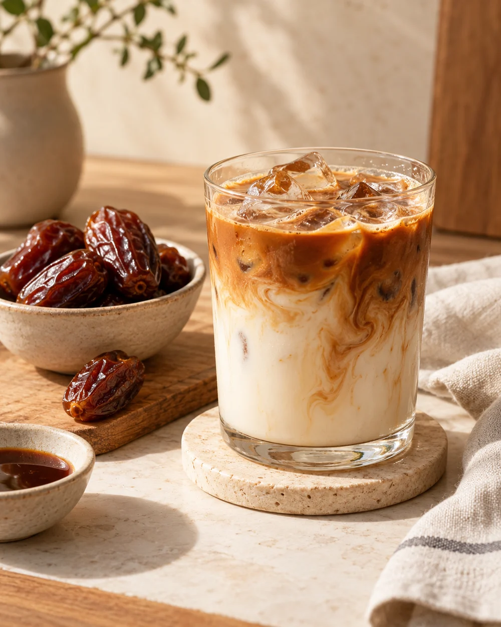 Iced Date Espresso Shake — AI-generated editorial illustration