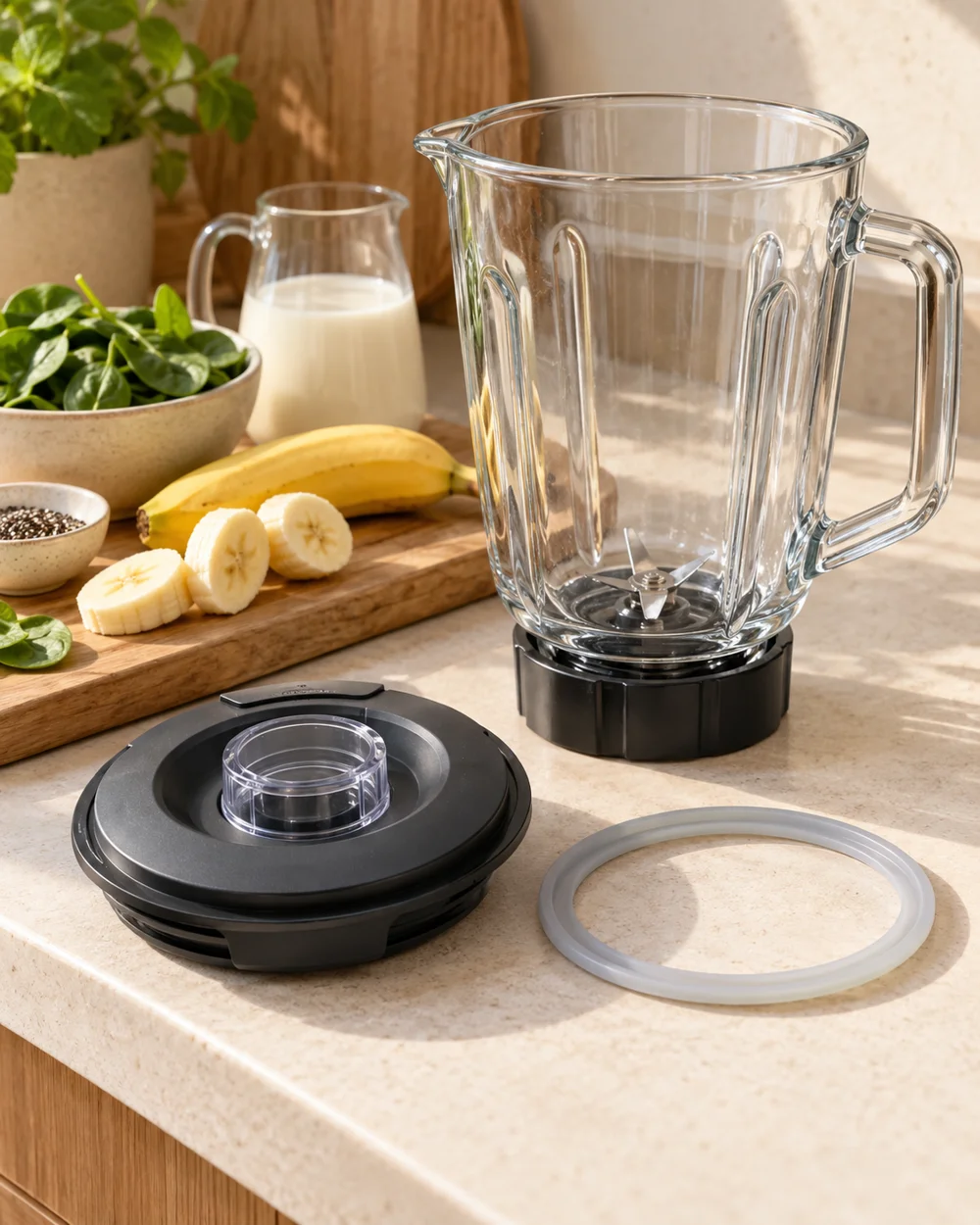 Inspect a Blender Lid Gasket After Washing — AI-generated editorial illustration
