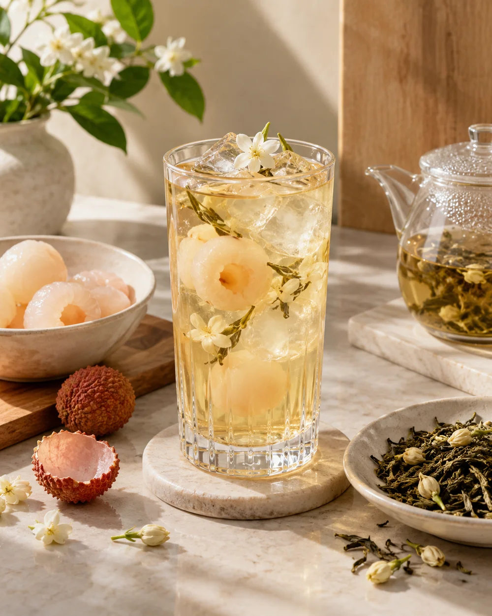 Jasmine Green Tea With Lychee — AI-generated editorial illustration