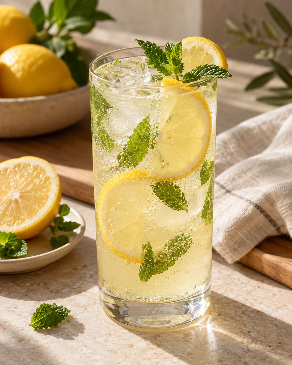 Lemon Mint Sparkler — AI-generated editorial illustration