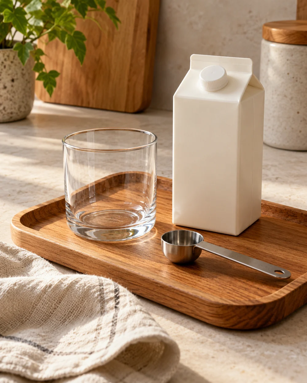 Make a Useful One-Drink Prep Tray — AI-generated editorial illustration