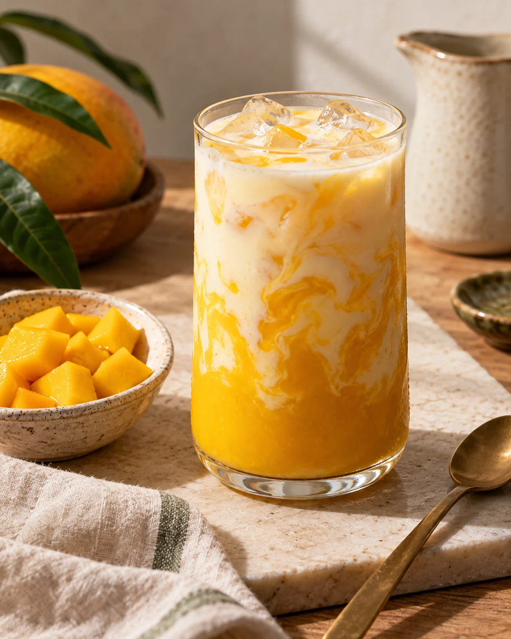 Mango Iced Milk — AI-generated editorial illustration