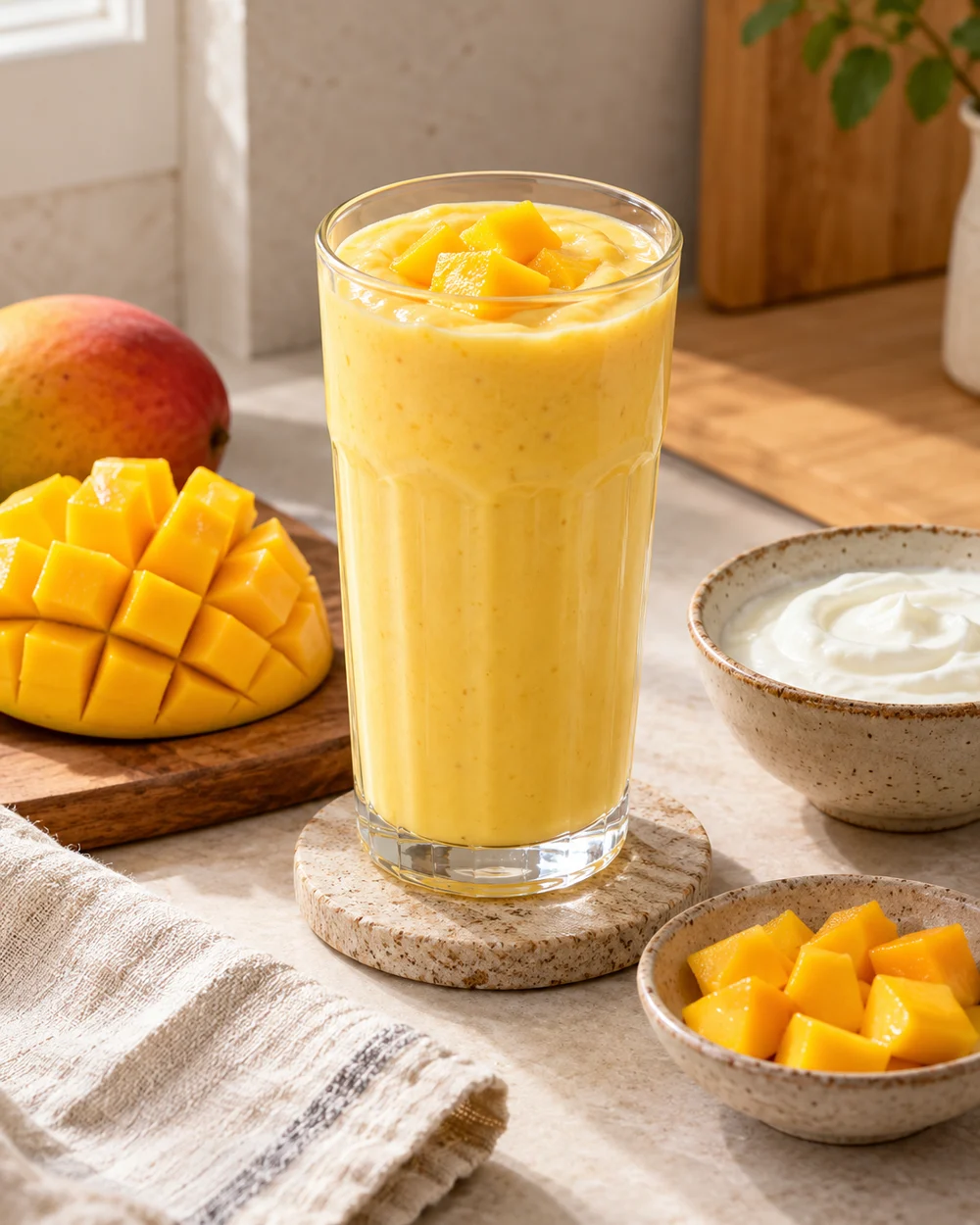Mango Yogurt Smoothie — AI-generated editorial illustration