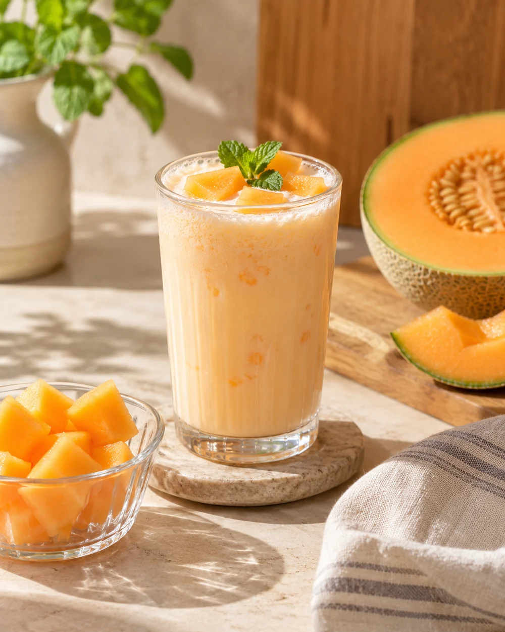 Melon Iced Milk — AI-generated editorial illustration