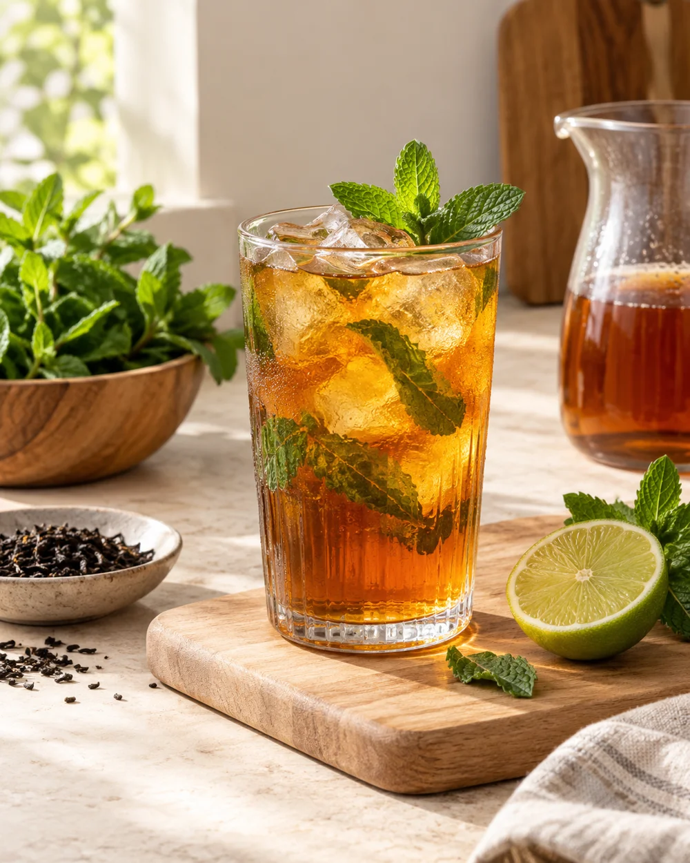 Mint Black Tea With Lime — AI-generated editorial illustration
