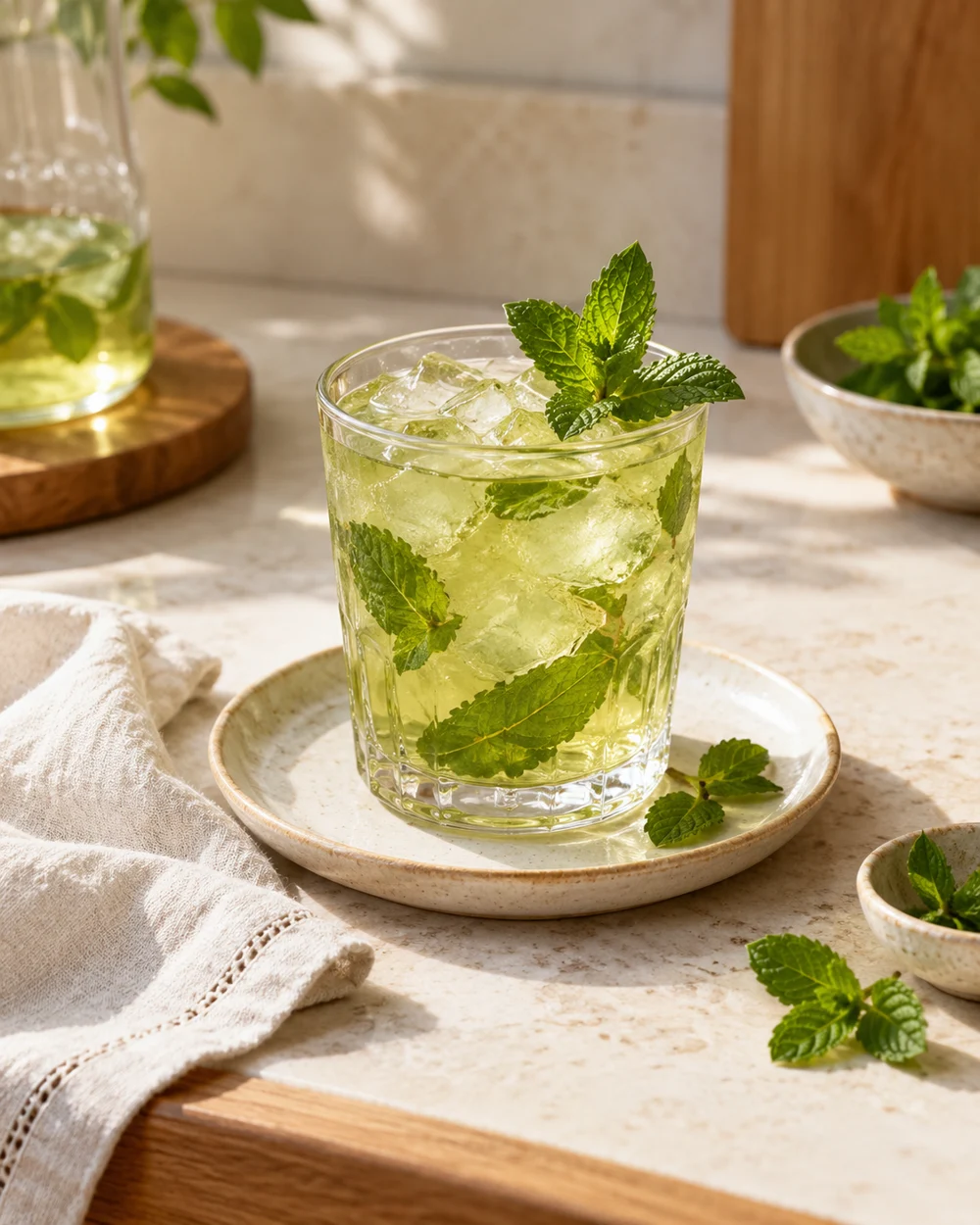 Mint Green Iced Tea — AI-generated editorial illustration
