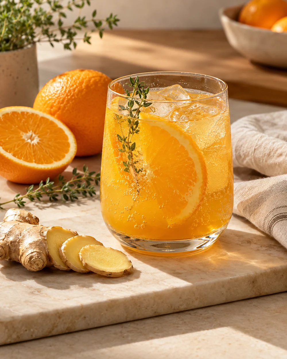 Orange Ginger Fizz — AI-generated editorial illustration