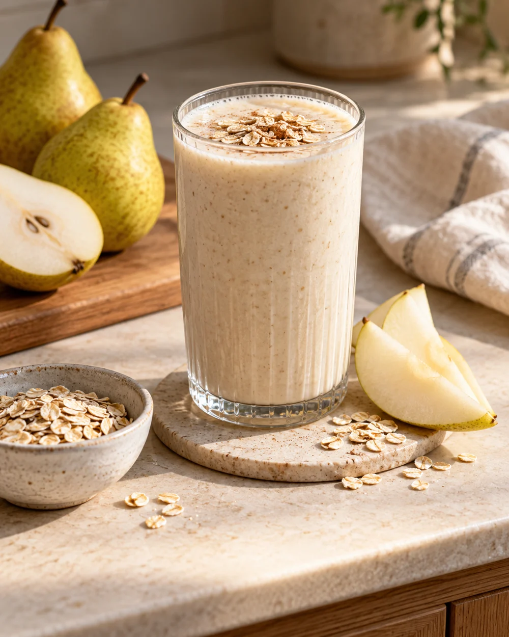 Pear Oat Smoothie — AI-generated editorial illustration