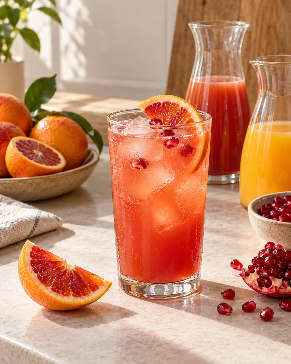 Pomegranate Orange Still Cup — AI-generated editorial illustration