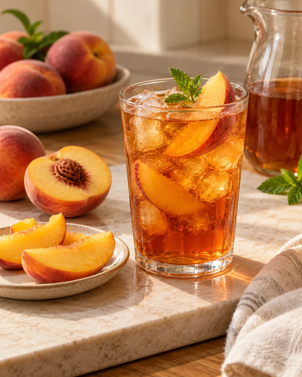 Representative AI-generated iced-tea-table category illustration