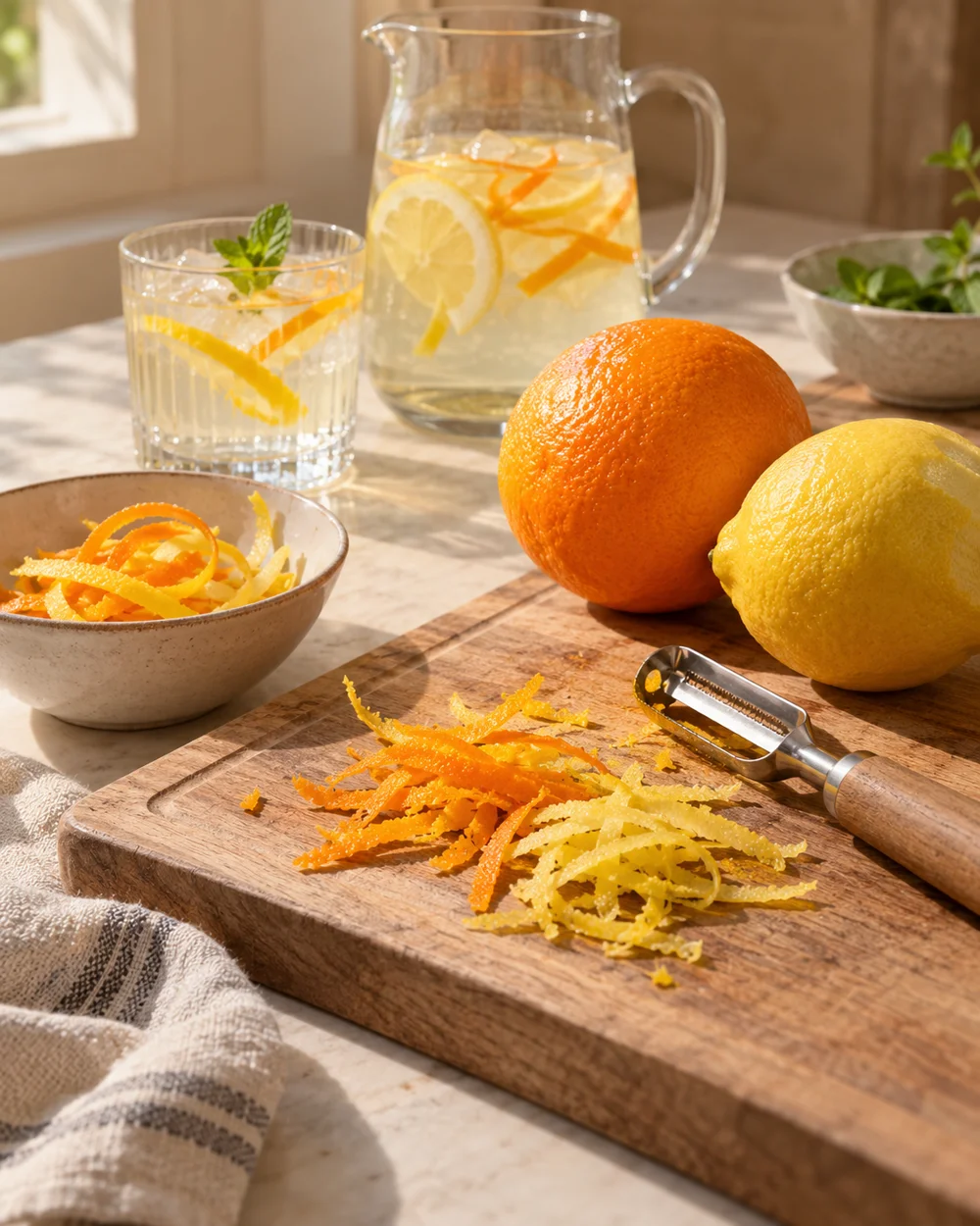 Remove Citrus Zest Without a Heavy Pith Layer — AI-generated editorial illustration
