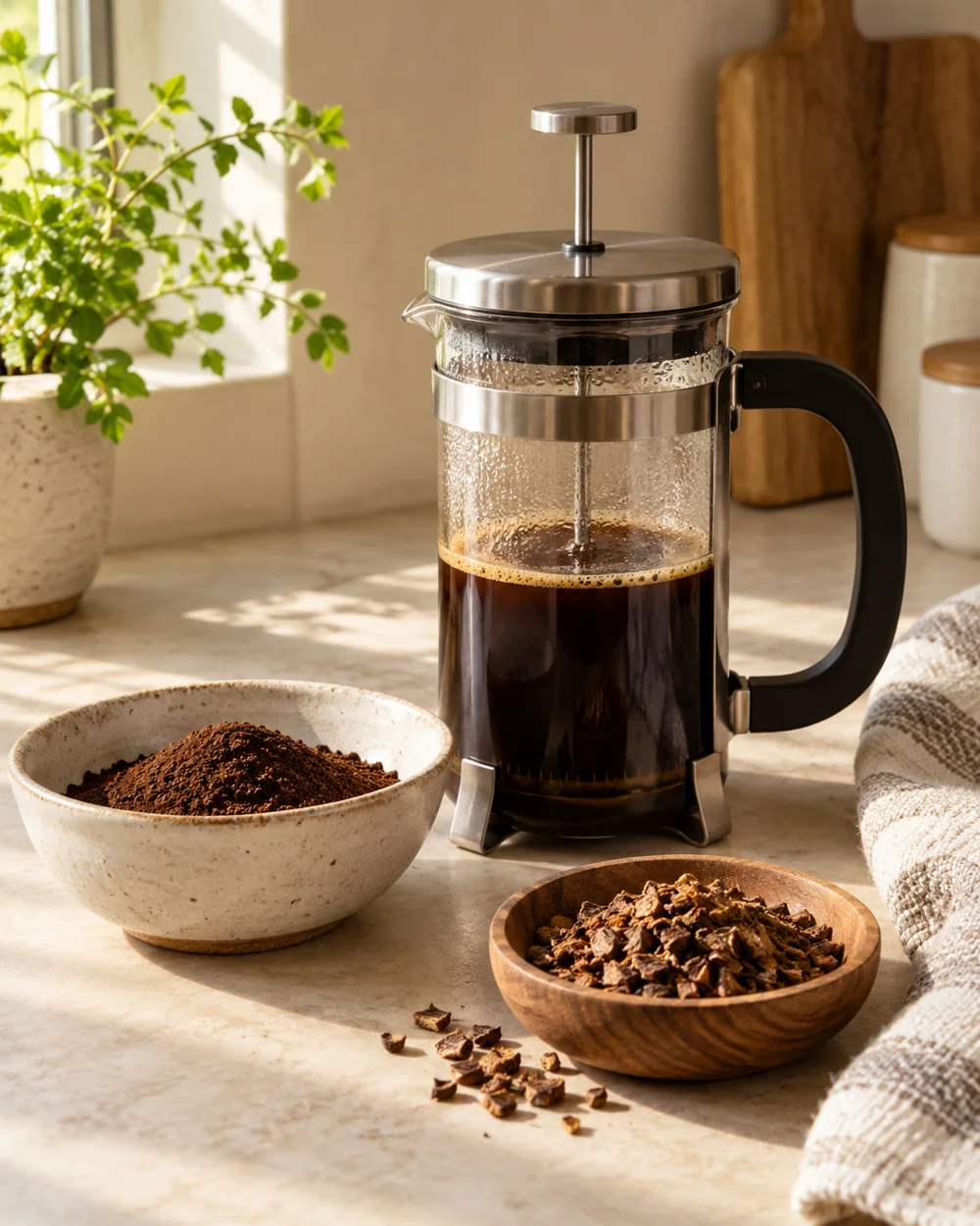 Roasted-Chicory Coffee Blend — AI-generated editorial illustration