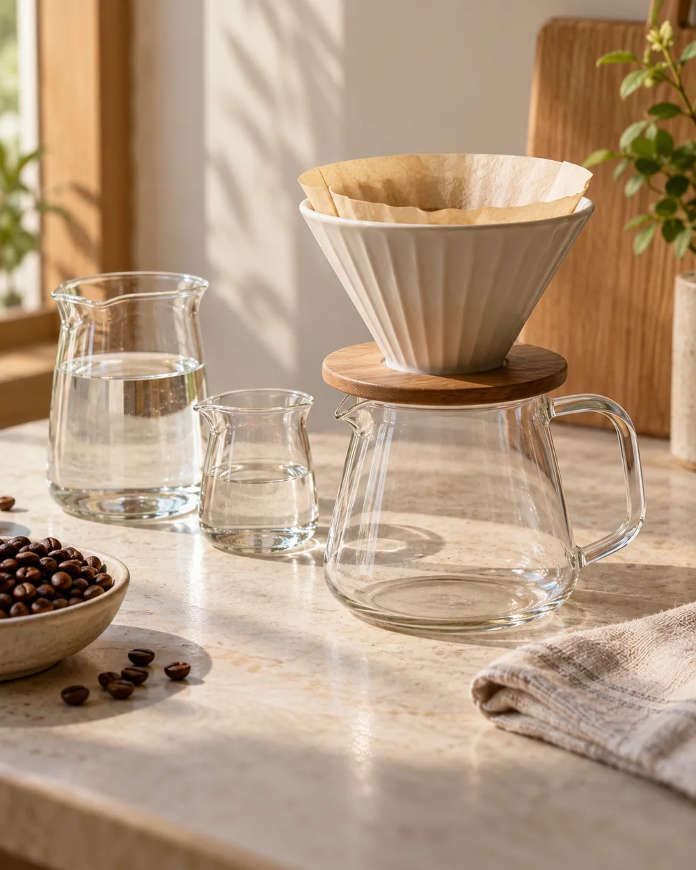 Separate Brew Water From Filter-Rinse Water — AI-generated editorial illustration