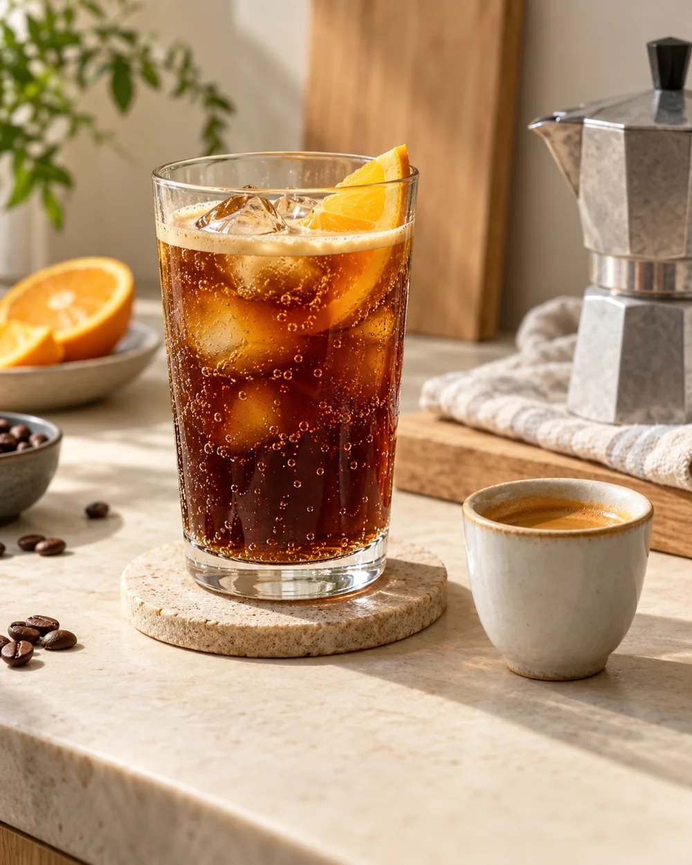 Serve Sparkling Coffee Without a Foam Overflow — AI-generated editorial illustration