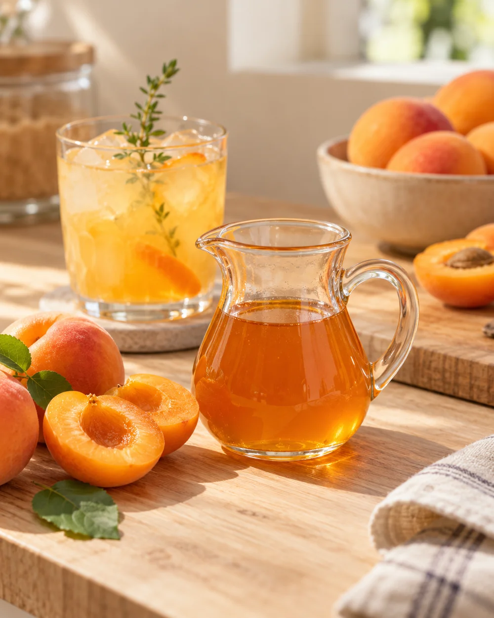 Small-Batch Apricot Drink Syrup — AI-generated editorial illustration