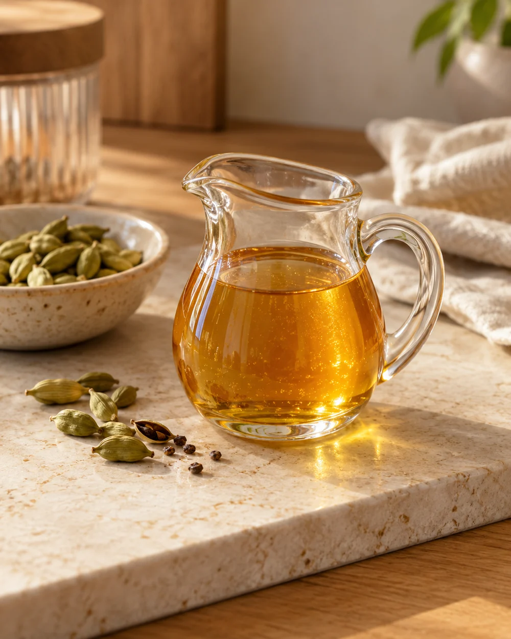 Small-Batch Cardamom Syrup — AI-generated editorial illustration