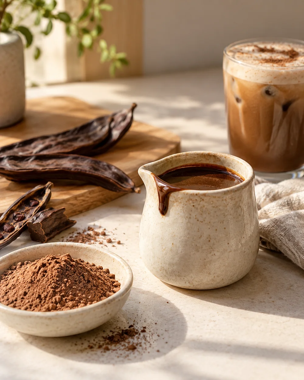 Small-Batch Carob Drink Sauce — AI-generated editorial illustration