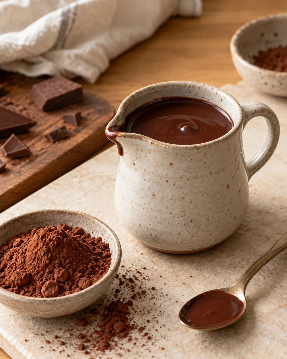 Small-Batch Cocoa Drink Sauce — AI-generated editorial illustration