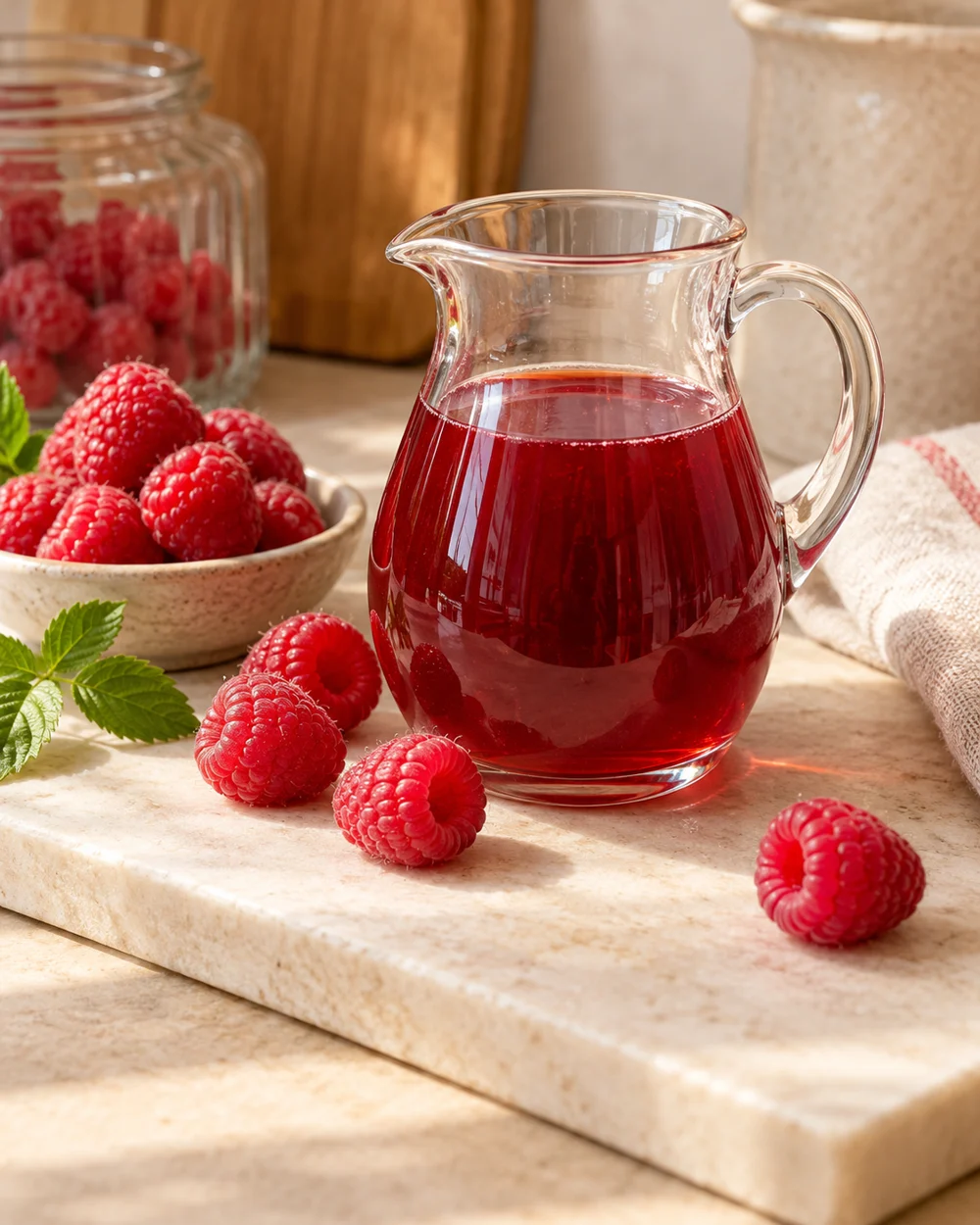 Small-Batch Raspberry Drink Syrup — AI-generated editorial illustration