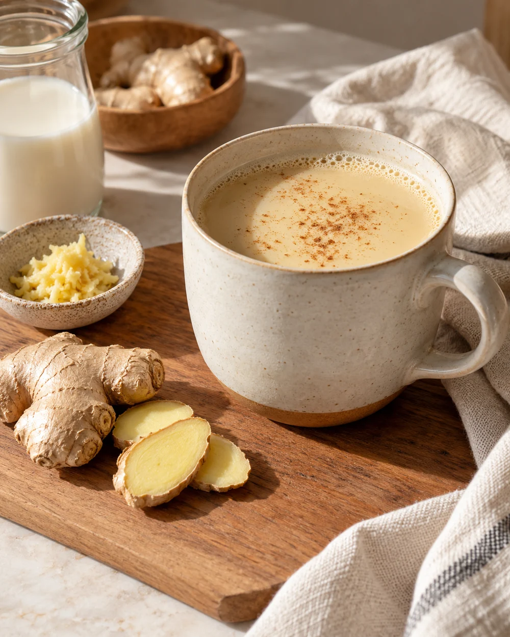 Warm Ginger Milk — AI-generated editorial illustration