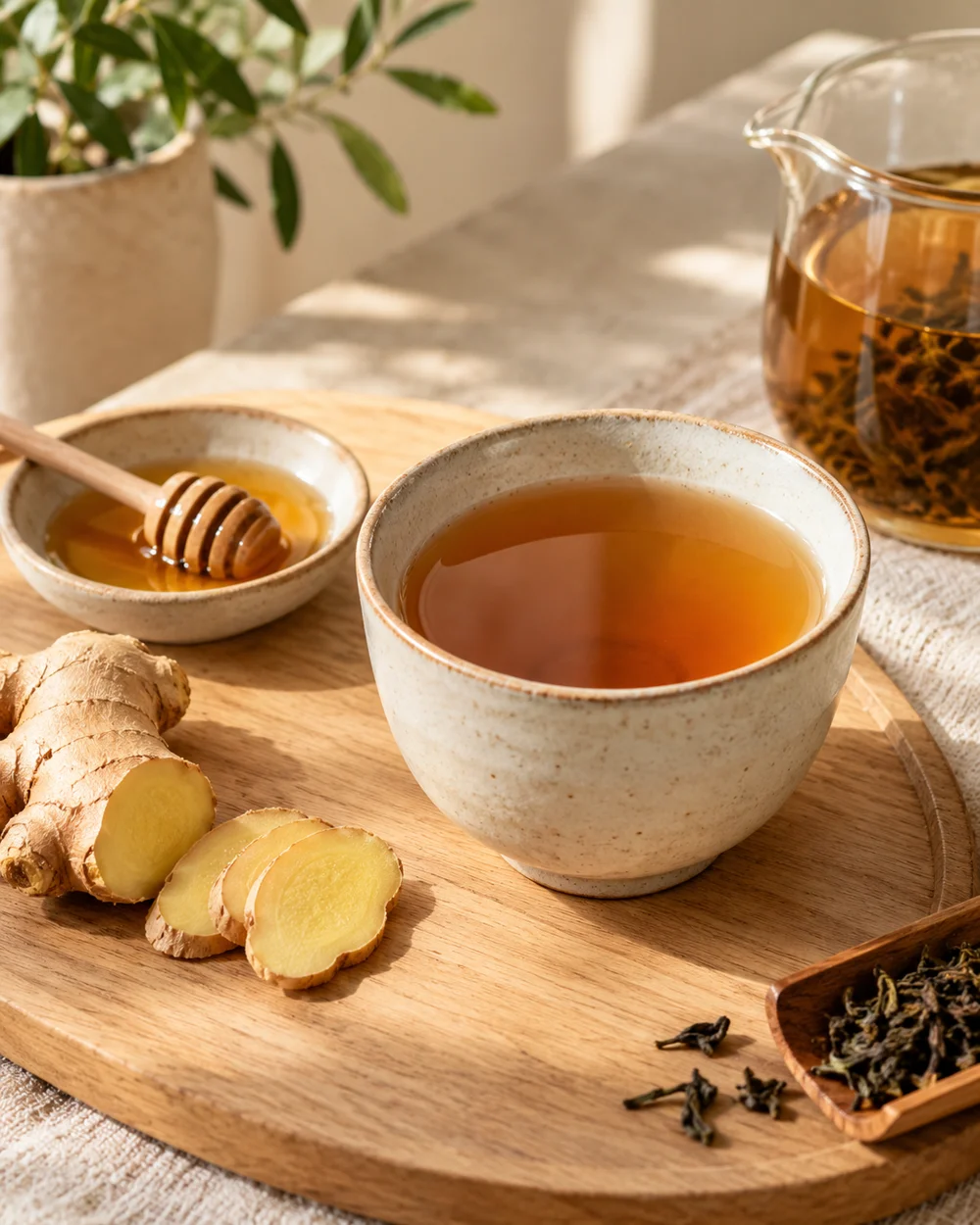Warm Ginger Oolong — AI-generated editorial illustration