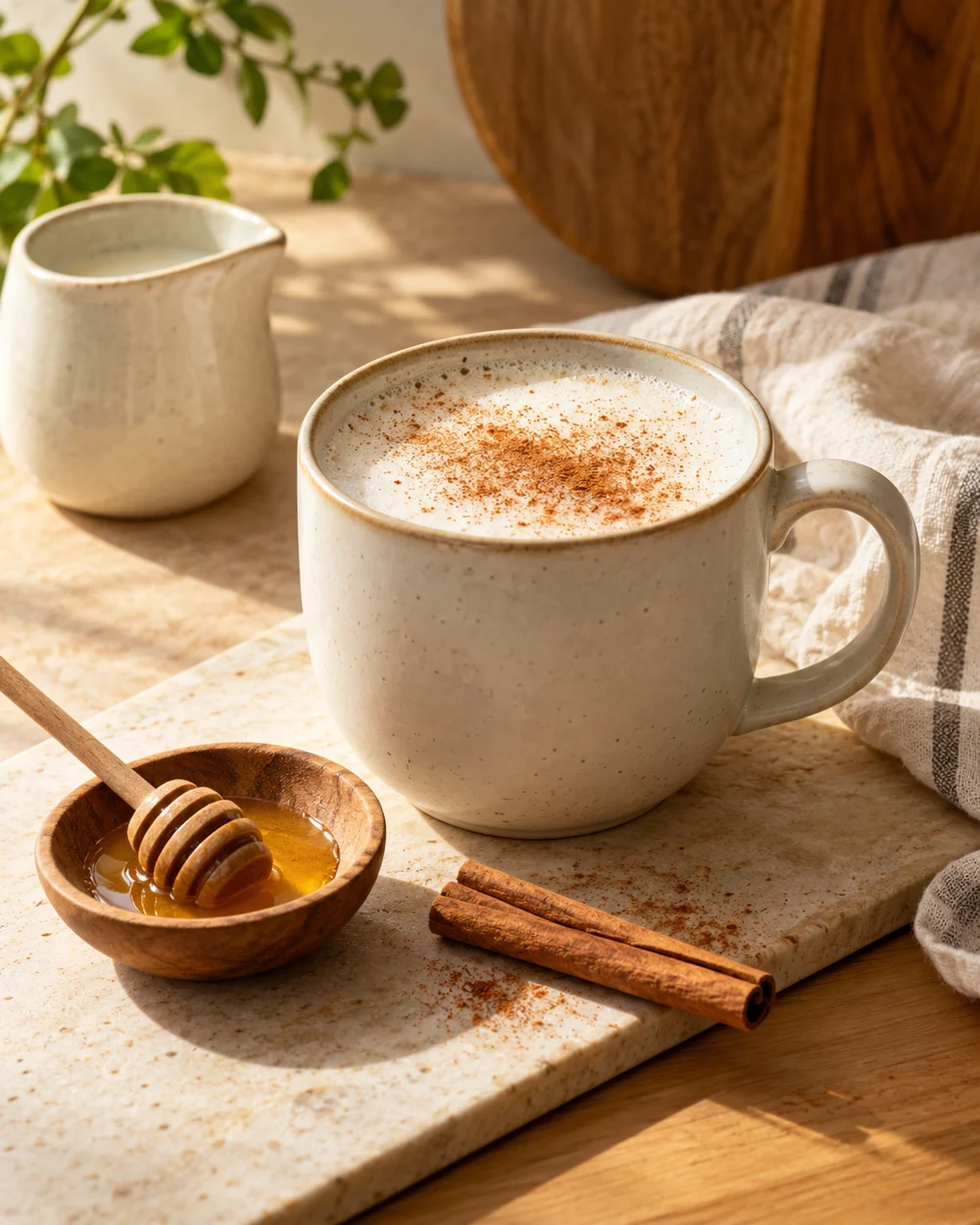 Warm Honey Cinnamon Milk — AI-generated editorial illustration
