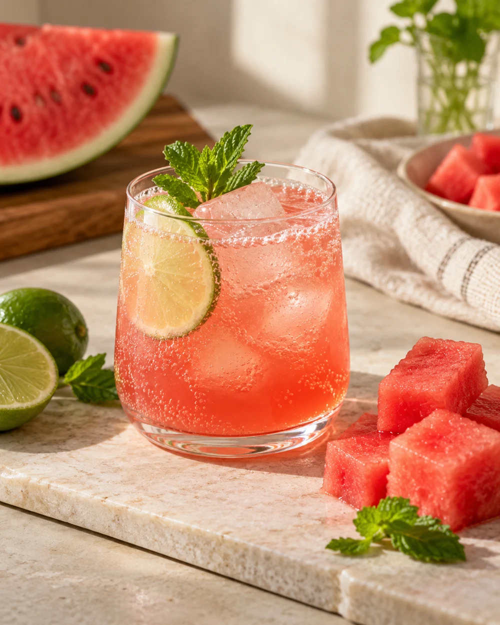 Watermelon Lime Sparkler — AI-generated editorial illustration