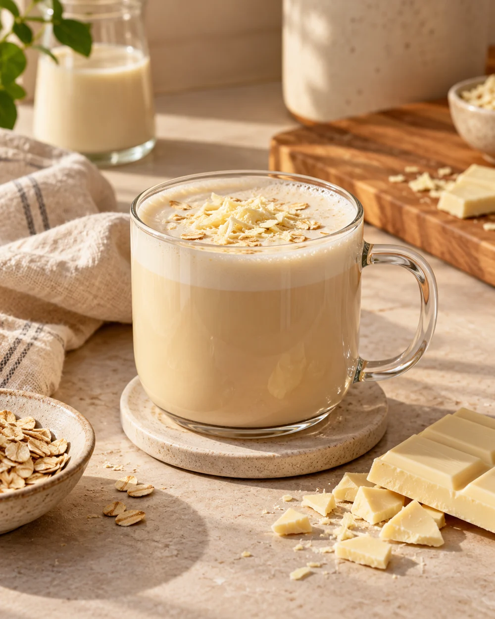 White Chocolate Oat Milk — AI-generated editorial illustration